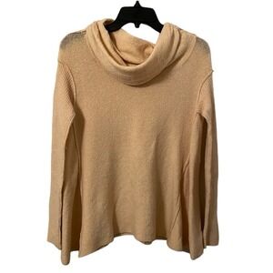 Free People Cream Strawberry Fields Cowl‎ Neck Off Shoulder Sweater Size S